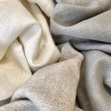 Linen curtain fabric sample – Sand