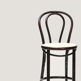 Ton barstool 18 brown with cane seat (1 in stock)