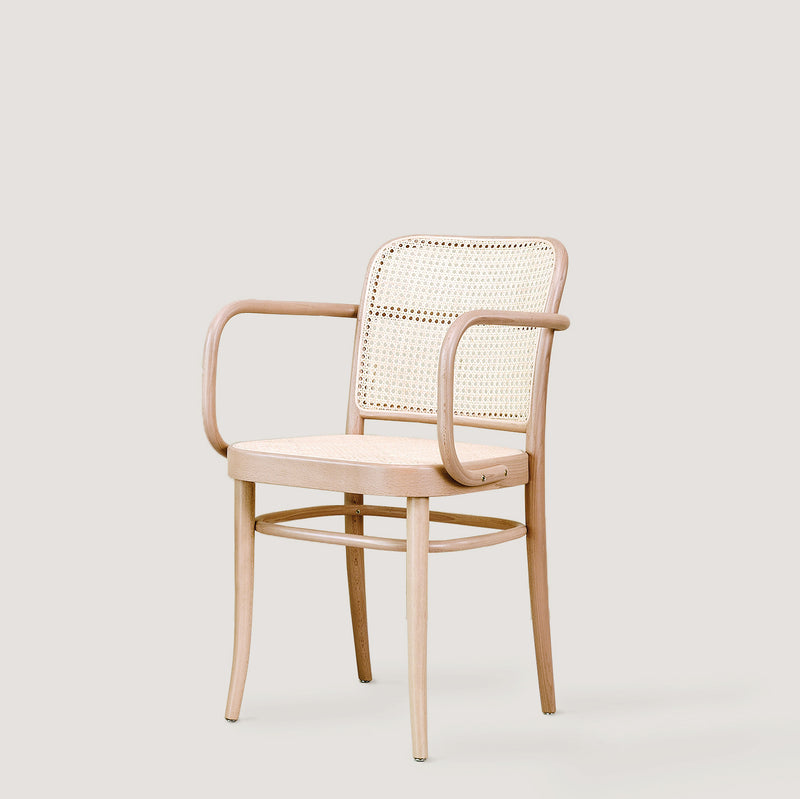 Ton armchair 811 natural with cane