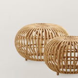 The Rattan ottoman designed by Franco Albini