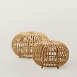 The Rattan ottoman designed by Franco Albini