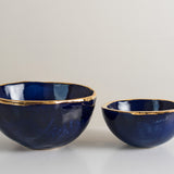 Handmade bowl with 24 carat gold