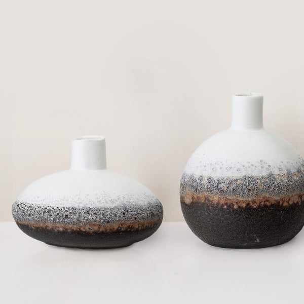 Harislava set of three handcrafted stoneware glazed vases