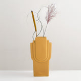 Ata yellow glazed stoneware vase