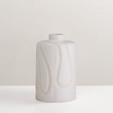 Elice white glazed stoneware vase