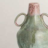 Ibbi green glazed stoneware vase