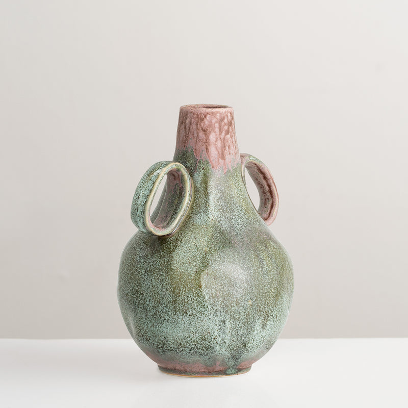 Ibbi green glazed stoneware vase