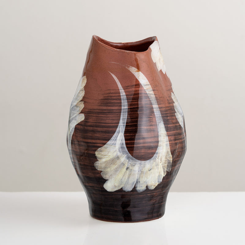 Obsa hand painted large stoneware vase (last 1)