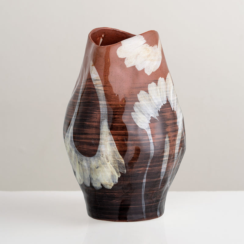 Obsa hand painted large stoneware vase (last 1)