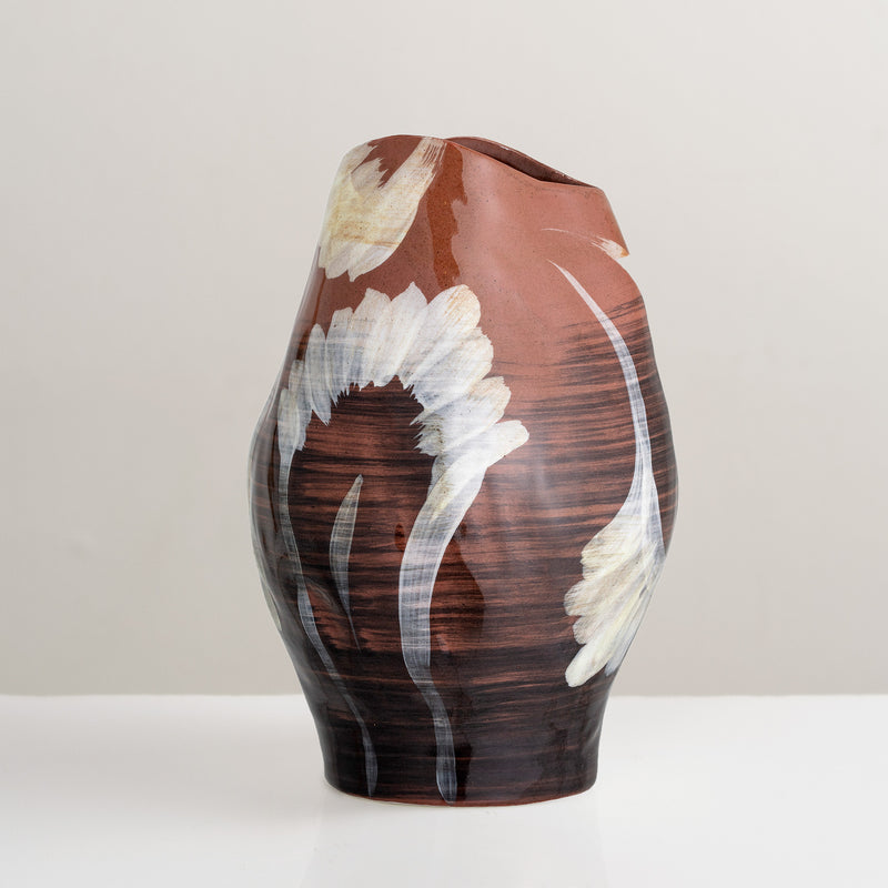 Obsa hand painted large stoneware vase (last 1)