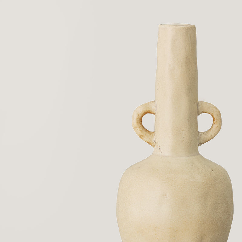 Natural glazed stoneware vase