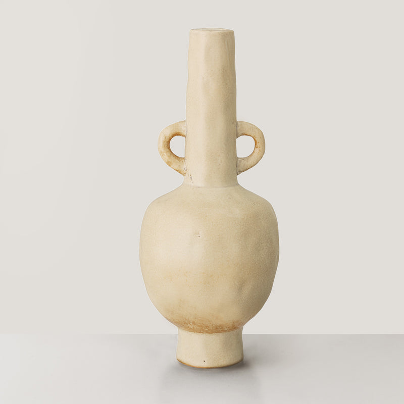 Natural glazed stoneware vase