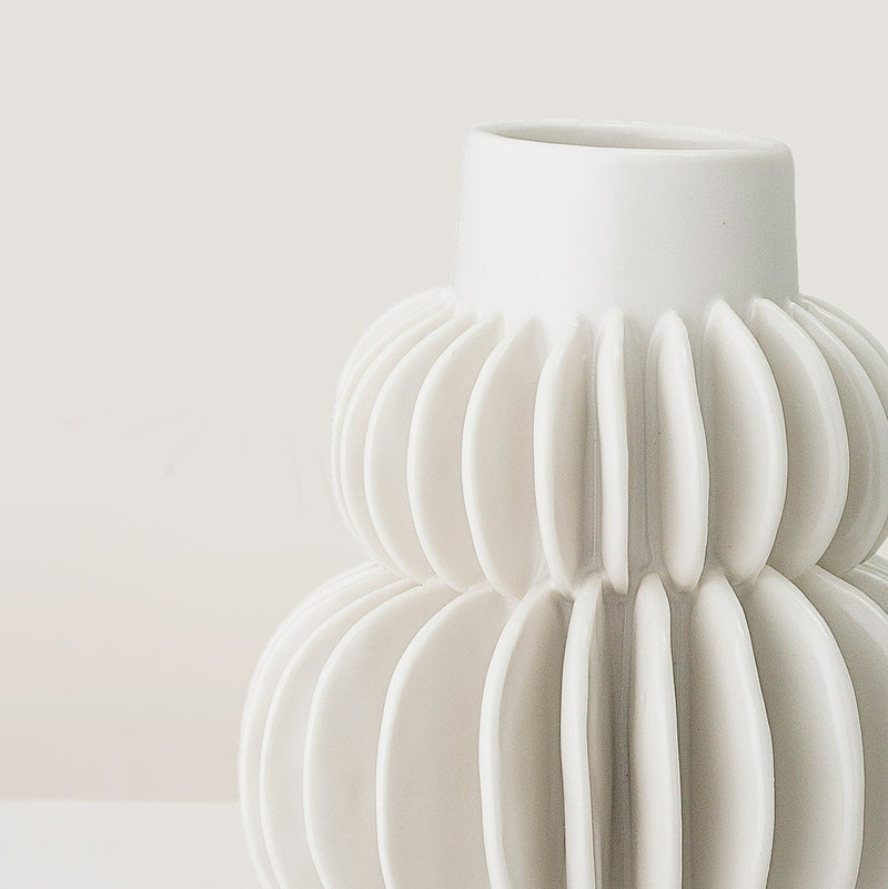 Halfdan Sculptural white vase
