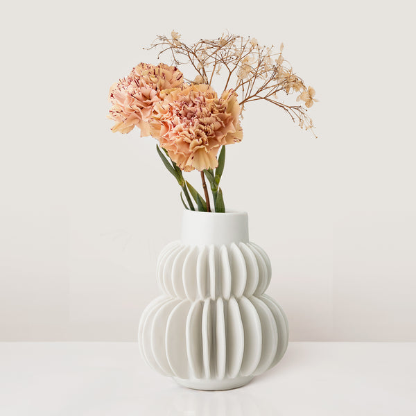Halfdan Sculptural white vase