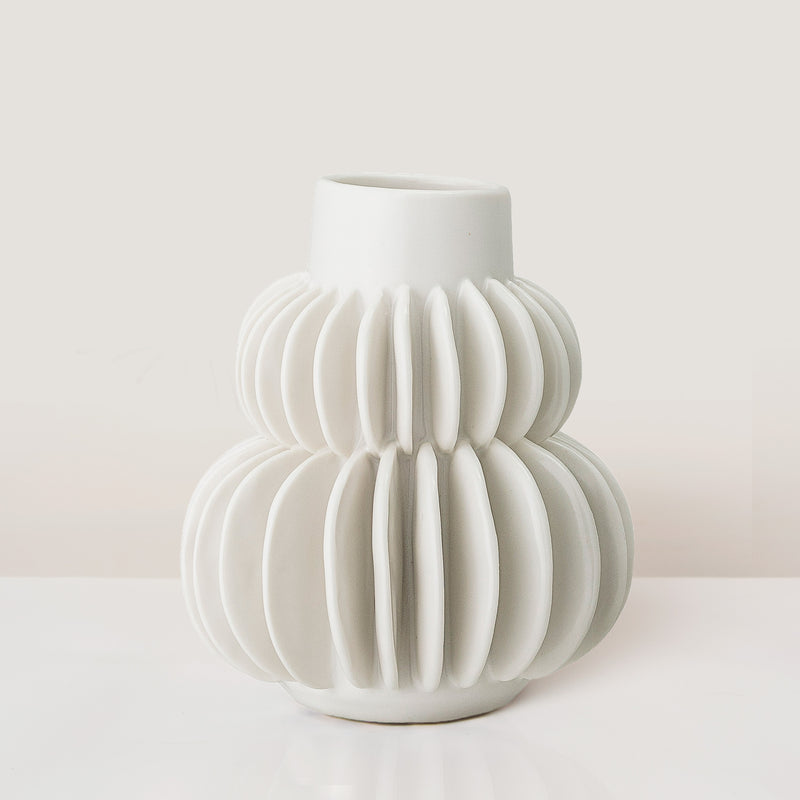 Halfdan Sculptural white vase