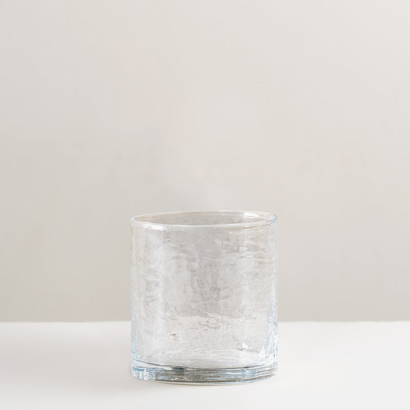 Yala hammered clear glass tumbler - set of 4
